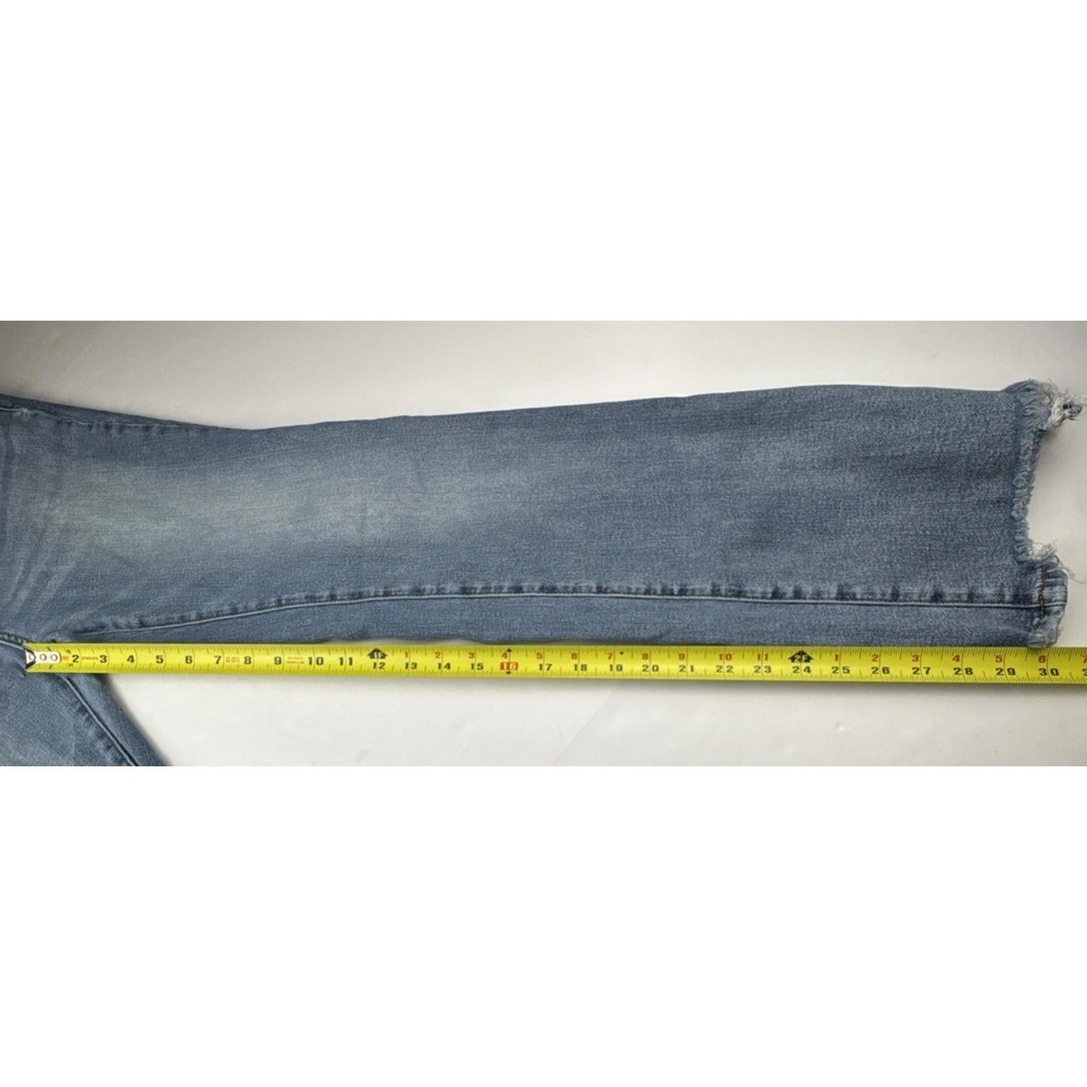 Judy Blue Women Flare Jeans 15/32 Cotton Blend Boho Raw Hem High Rise Denim - Picture 6 of 13